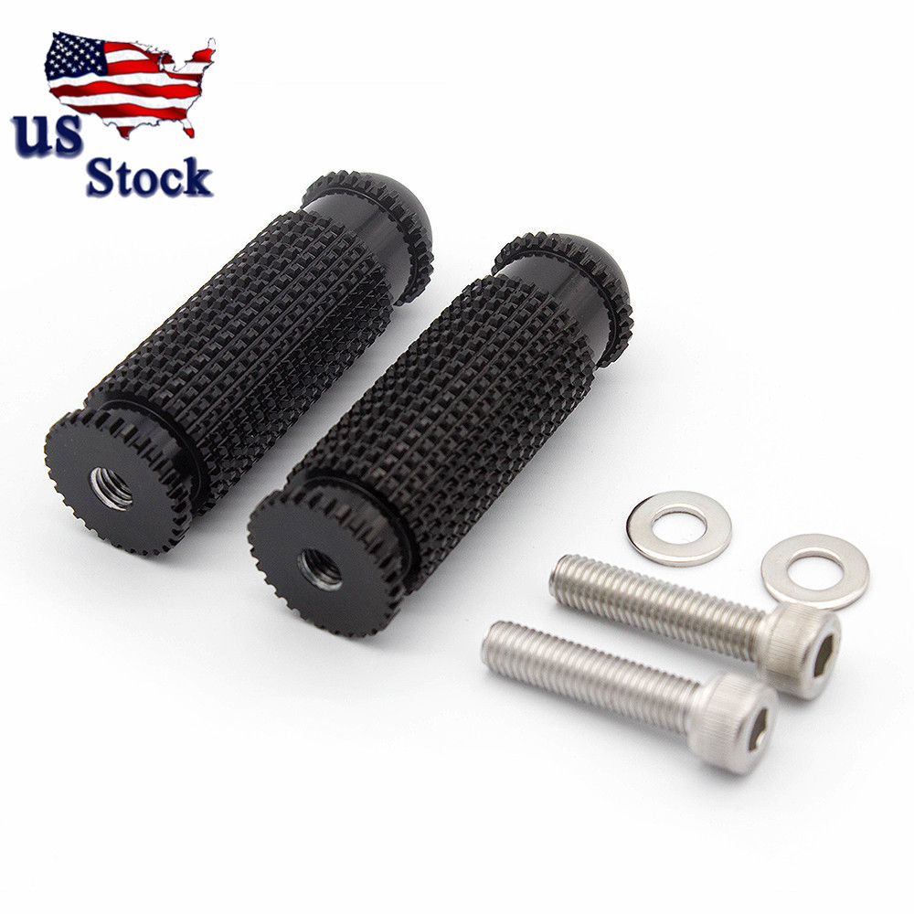 FXCNC Aluminum Motorcycle Foot Pegs Rear set Footrest Racing Pedals Steps Black