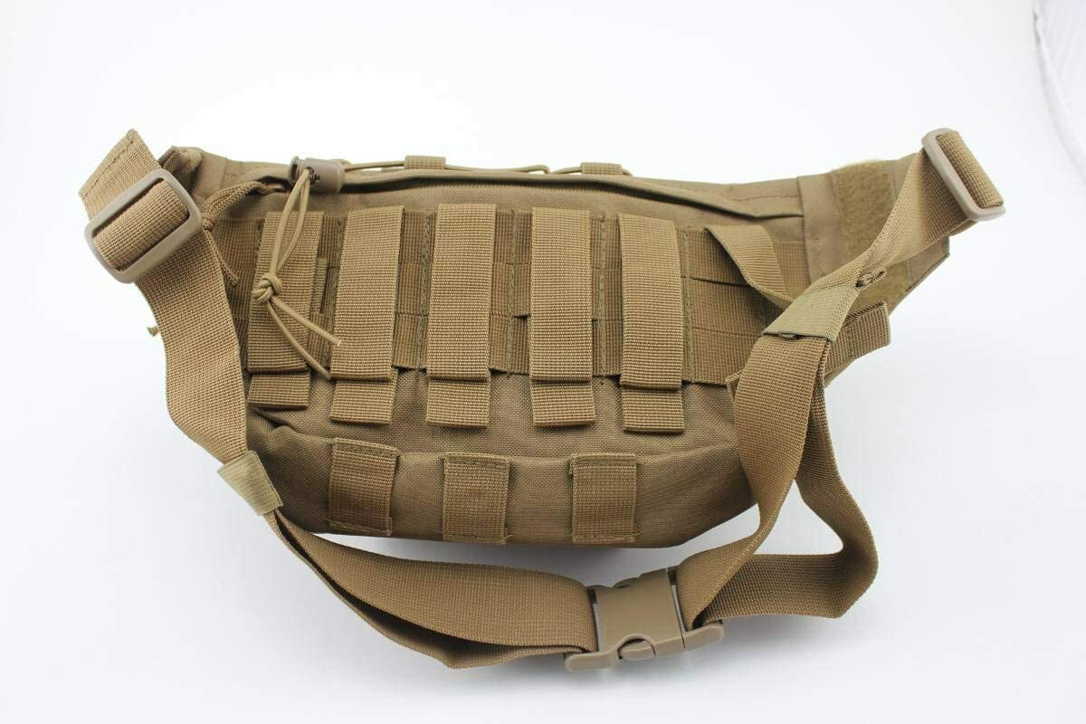 HUNTVP Cinturone Molle Cintura Tattica Militare Imbottita Per Softair Caccia Outdoor Trekking, Marrone - Foto 6