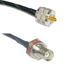 RFC195 PL259 UHF Male to BNC FEMALE BIG BULKHEAD Coax RF Cable USA-Ship Lot