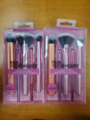 2 Sets: REAL TECHNIQUES Artist Essentials Brush Set DAMG BOXES E11B