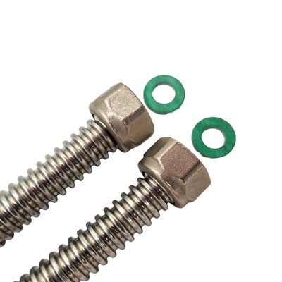 Vormontiert DN16 Edelstahlwellrohr 3/4'' ÜM Wellrohr Solarleitung Solarrohr