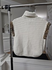Aspen Kids Turtleneck Poncho Winter Beige Girl Size 10 / 12