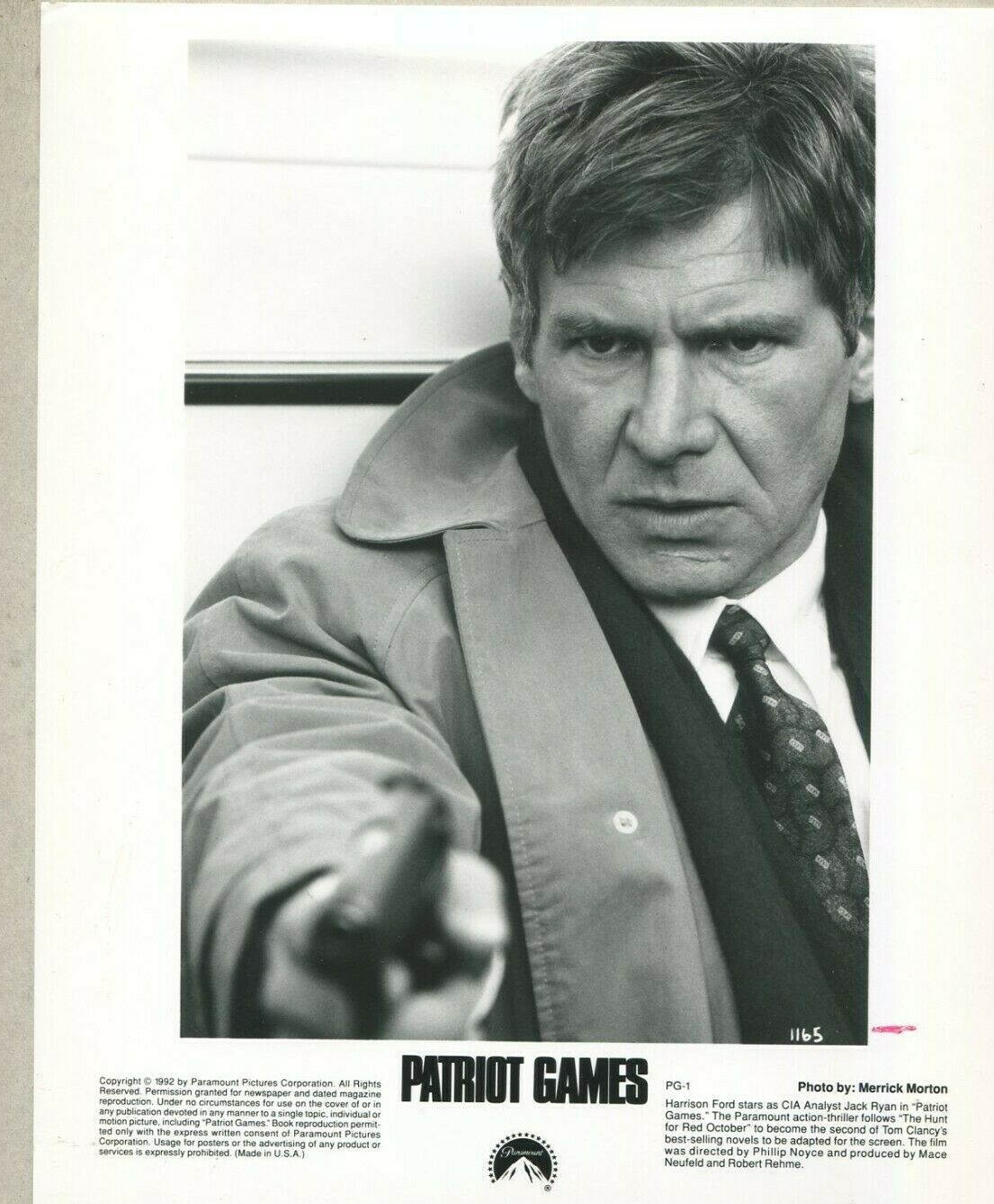 Harrison Ford Movie "Patriot Games" 1992 VG press photo P1V | eBay