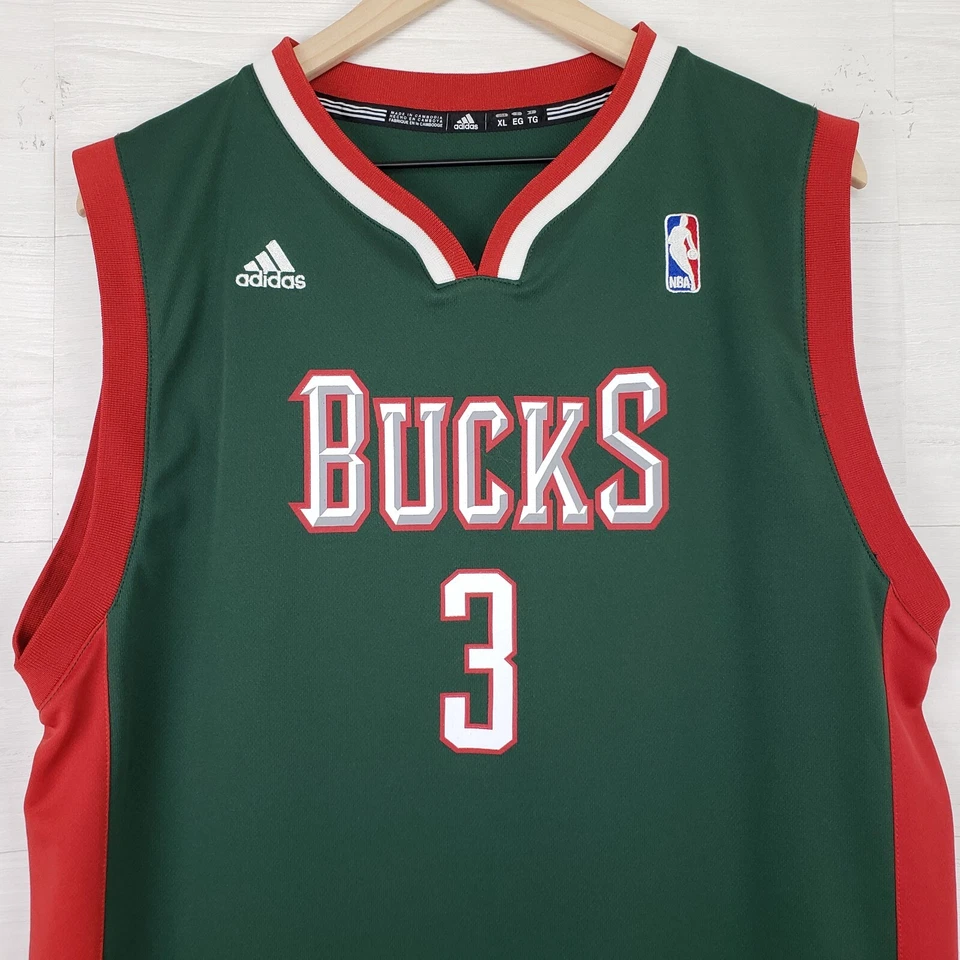 Camiseta deportiva de visitante Brandon Jennings Milwaukee Bucks Adidas juvenil talla XL Foto 2 de 4