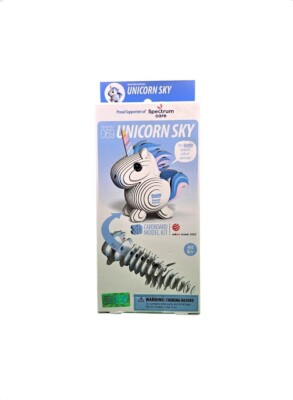 Eugy ~ Do It Yourself ~ 3D SKY Unicorn Model Kit ~ by Safari Ltd~ Blue