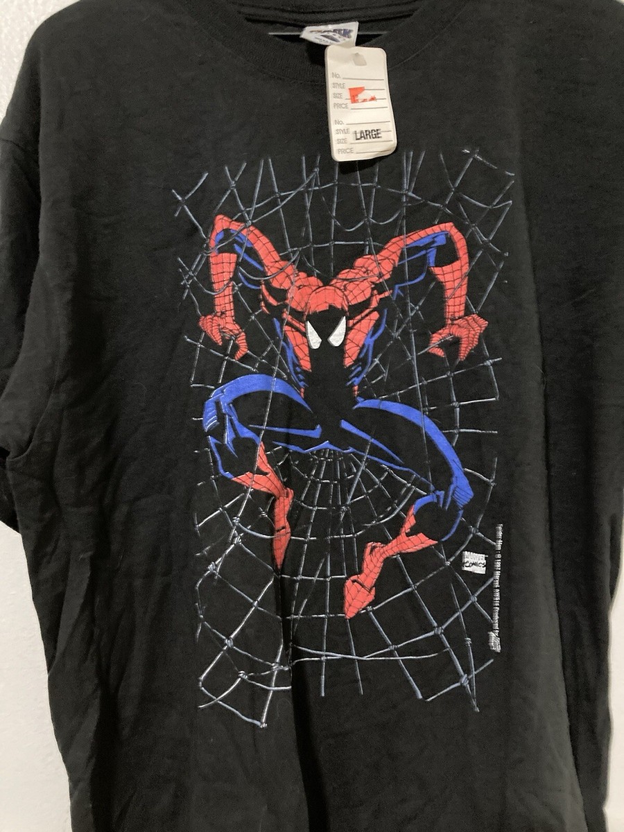 Vintage Spider-Man Shirt Mens Large Marvel Comics 1997 Black Vintage Spider-Man Shirt Mens Large Marvel Comics 1997 Black
