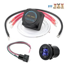 12V UTV Dual Battery Isolator Connect & Monitor Kit with Voltage Sensitive Relay