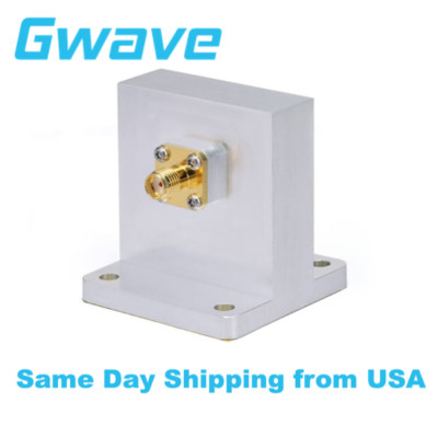 WR-90 to SMA Female RA Waveguide to Coax Adapters, UBR100 Flange, 8.2 - 12.4GHz