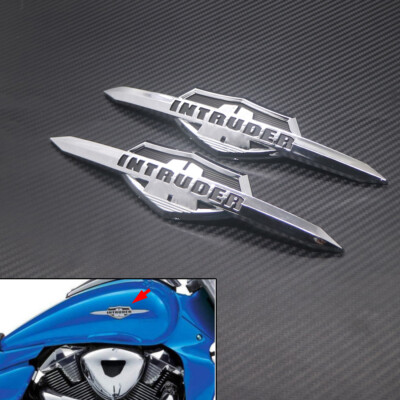 Pair Gas Tank Emblem Badge Decals For Suzuki Intruder VL400 VL800 LC1500 Volusia