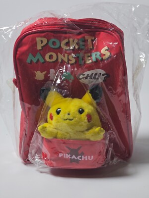 Vintage TOMY Pikachu Plush Backpack Red Pokemon SHOPRO | eBay