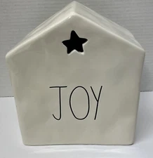 Rae Dunn JOY Tea Light Candle Holder House Star 8.75" Magenta Artisan Collection