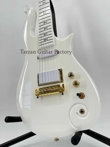 Fast Ship Solid Body Prince Cloud White Electric Guitar SH Pickup Gold Hardware - Picture 8 of 13