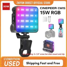 ZHIYUN CM15 15W Mini RGB Video Light 2500-10000K Full RGB Color LED Camera Light