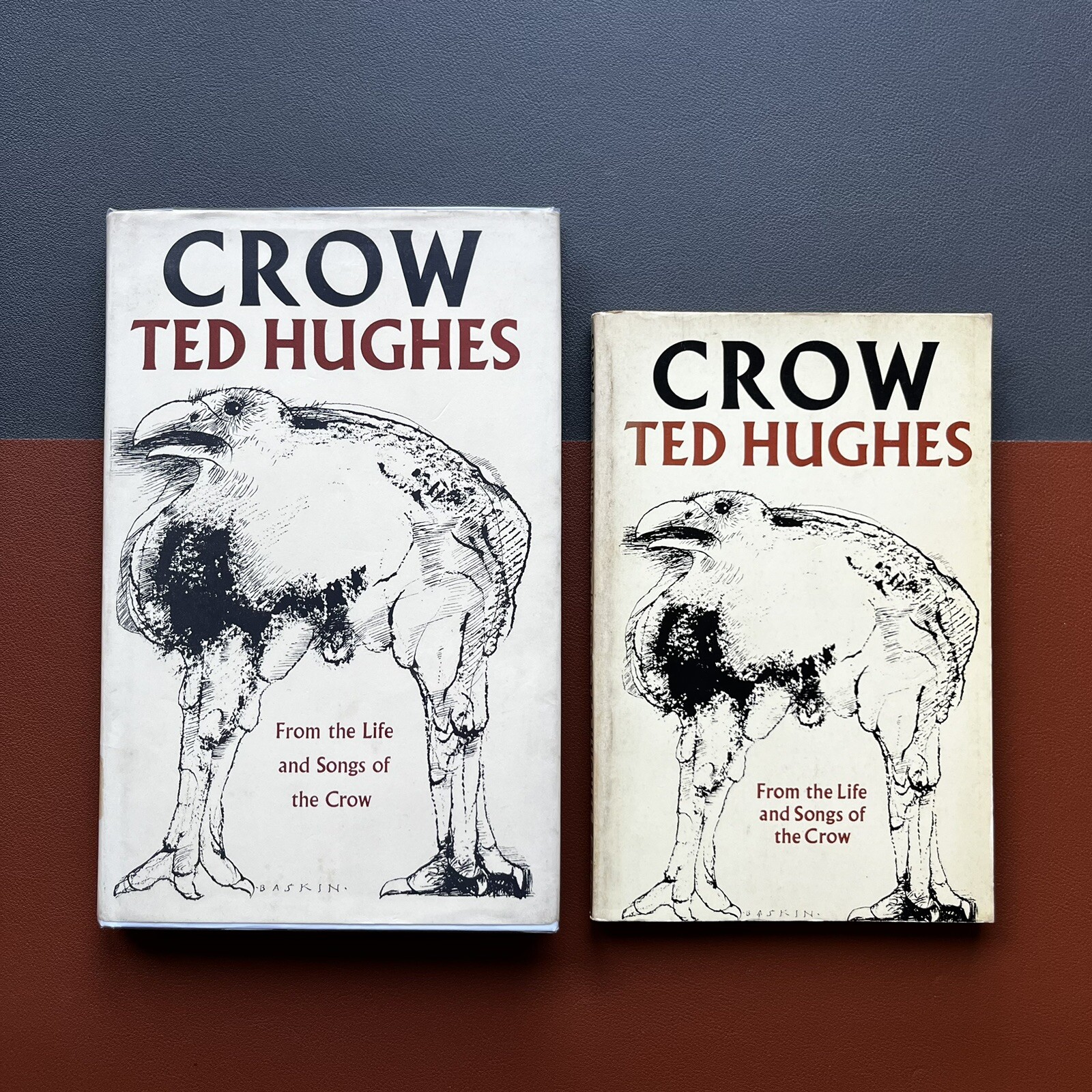 Crow, Ted Hughes, 1st Edition 1st Imp, Hardback And Paperback Pair, Faber 1970