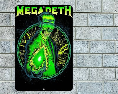 Megadeth Aluminum Metal 8''x12'' Garage Man Cave Rock Concert