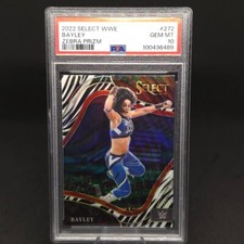 2022 Panini Select WWE BAYLEY Ringside Zebra Prizm #272 PSA 10