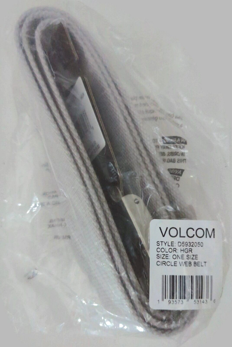 Y*i様 未使用 Volcom x Ryan Burch size:30 ライア Volcom Circle Web Belt Heather Grey w/ Silver Buckle