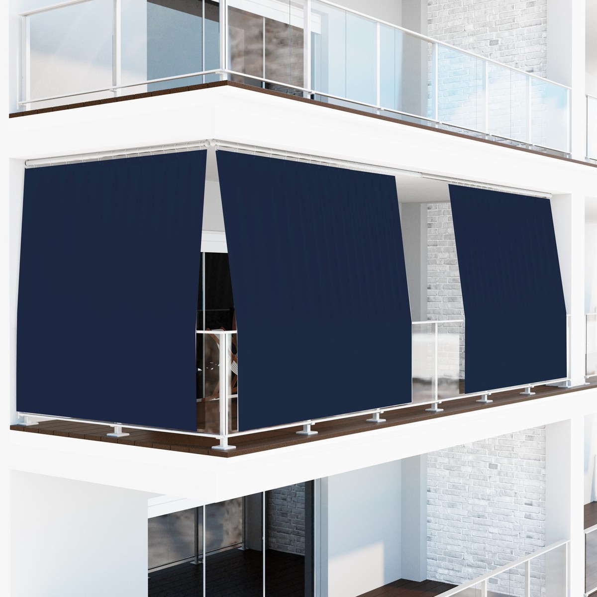 Tessuto Per Tende Da Esterno A Metro - Poliestere, Altezza 165cm, Per Balconi, Gazebo, Protezione UV - Foto 5