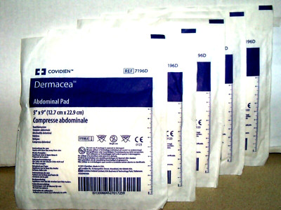 COVIDIEN Dermacea Sterile Abdominal Pads - Set of 5, 5x9'' (7196D)