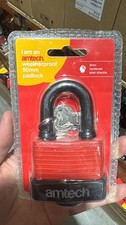 Amtech 50mm Weatherproof Padlock Great for Garage, Home, Gate, Sheds