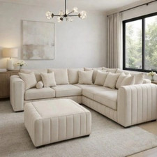 Corner Sofa | 2C2 | Lily | Plush & Naples Velvet Comfy Modern Design | High Back