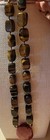 Tiger Eye Glass Red Pendant 24in Necklace