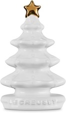 Stoneware Christmas Tree Pie Vent, 3 inch, White