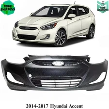 Front Bumper Cover Fascia & Grille Assembly For 2014-2017 Hyundai Accent