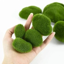 10PCS Artificial Moss Stones – Fake Green Plant Balls for Home & Garden Decor