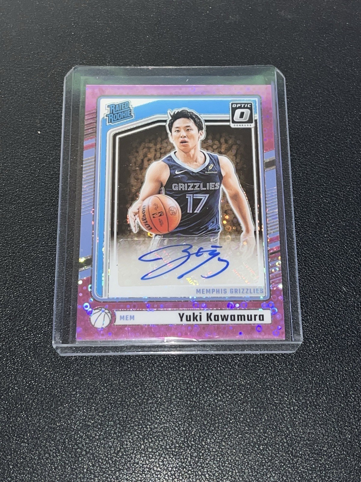 2024-2025 Yuki Kawamura Optic Pink Disco Rated Rookie Auto /25
