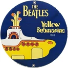 VINTAGE BEATLES PORCELAIN SIGN STORE GAS STATION MOTOR OIL YELLOW SUBMARINE
