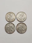 (4) Walking Liberty Half Dollars Higher Grade - Free Shipping