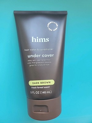 hims Under Cover semi-permanent Color & Conditioner for Men, Dark Brown 5 oz