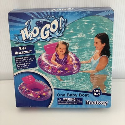 H20 Go Watercraft One Baby Boat Ages 0-1 Brand New Swimming Pool Float Purple