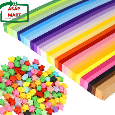1512 Sheets Origami Star Paper Strips 27 Assortment Color Paper Star Strips Luck