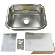 MOEN 2000 Single Bowl 23-1/2" x 18-1/4" Undermount 20 Ga Bar Sink - Stainless