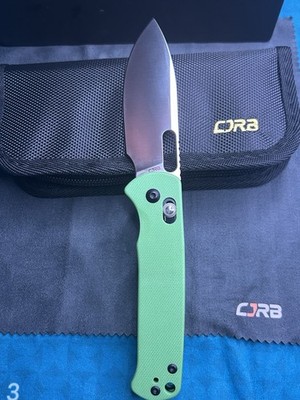 CJRB Hectare Green J1935. Crossbar Axis Lock G10 Folding ECD Knife (J1935-GN)