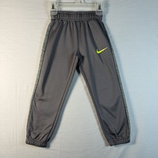 Nike Therma-fit Sweat Pants Size Small 4-5 YRS Charcoal Grey Boys Kids Active