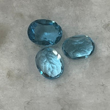 One Topaz Faceted Oval 8x6x4mm 1.6ct Swiss Blue 6x8mm