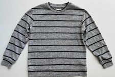 Zara Kids Size 8 - 9 Cm 130 Gray  Navy Stripe Sweater Pullover Round Neck