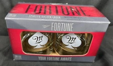 Miller Fortune Spirited Golden Lager 11 oz. Rocks Glasses Boxed Set Of 2