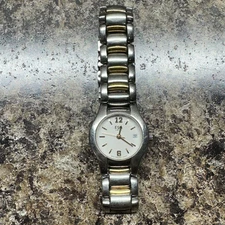 ESQ SWISS Women's Gold Tone Link Watch with Date -NEW Battery