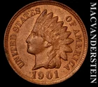 1901 Indian Head Cent - Scarce  High Grade  Lustrous  No Reserve  #L4618