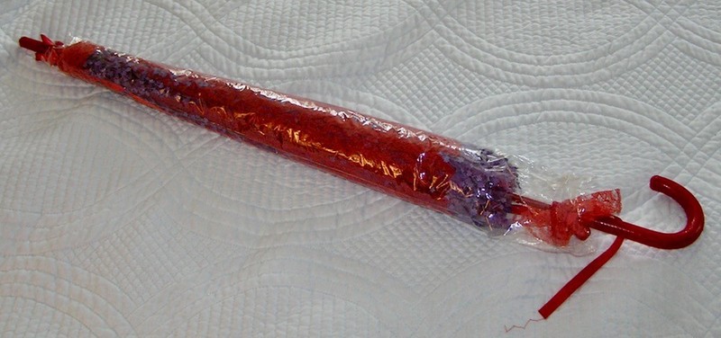 Red Lace Parasol, NEW
