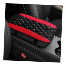 Car Center Console Cushion Pad, 12.6" 7.5" Waterproof Leather Black  Red