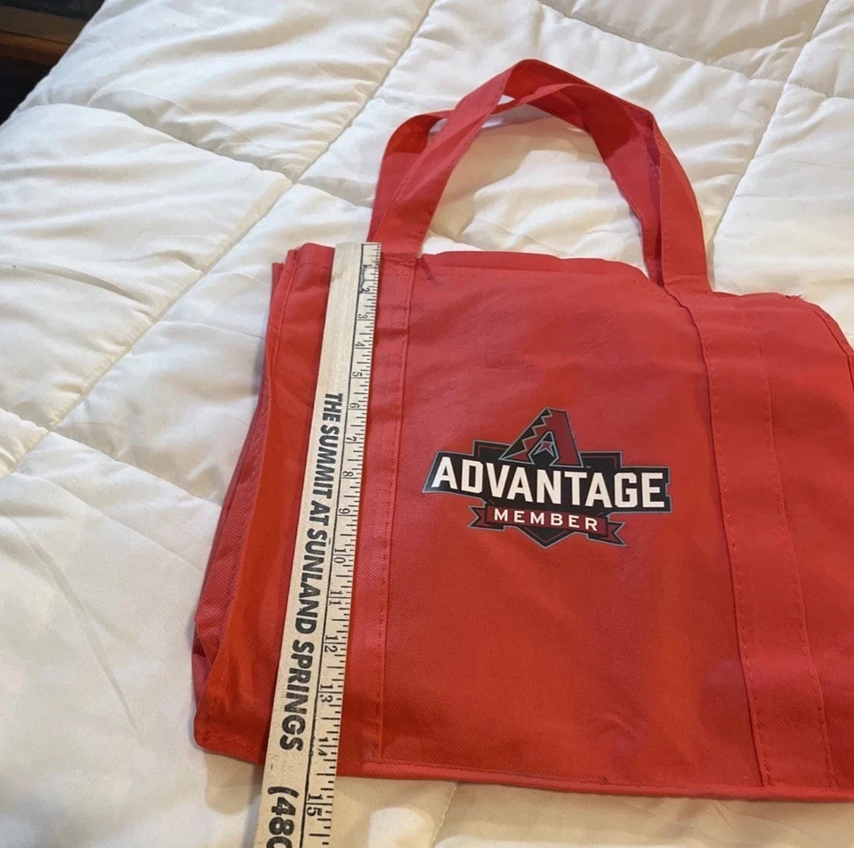 Red Arizona Diamondbacks Canvas Tote Bag 14x22” - Image 2 of 4