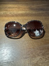 Women's Brown Sunglasses With Chain and Cheetah Detail. UV 400