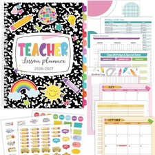 Teacher Planner 2026-2027 July 2026-June 2027, 11 x 8 inch Teacher Black dots