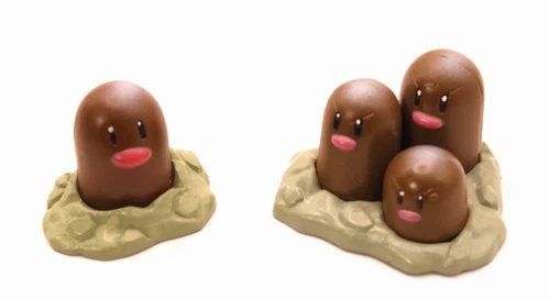 Diglett and Dugtrio Vintage 1999 Nintendo Tomy Pokémon CGTSJ figure r4
