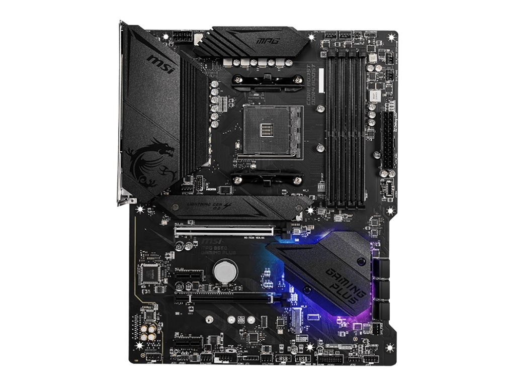 MSI MPG B550 Gaming Plus Desktop Motherboard - Black for